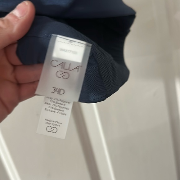 CALIA GO ALL OUT ZIP FRONT BRA: BLUE: NEW WITH TAGS: SIZE 34D - Picture 5 of 6